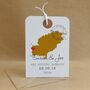 Save The Date Gold Colour Luggage Tag, thumbnail 3 of 4
