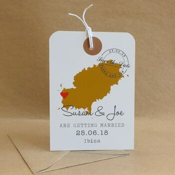 Save The Date Gold Colour Luggage Tag, 3 of 4
