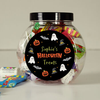 Spooky Personalised Halloween Treat Filled Jar, 2 of 2