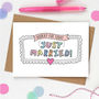 Just Married Wedding Card, thumbnail 1 of 2