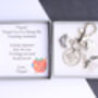 Thank You Teaching Assistant Sixpence Coin Charm Keyring, thumbnail 1 of 2