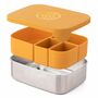 Stainless Steel Lunchbox With Organisers Mustard, thumbnail 6 of 11