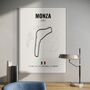 Monza F1 Track Print F1 Gift, Father's Day Gifts, thumbnail 2 of 2