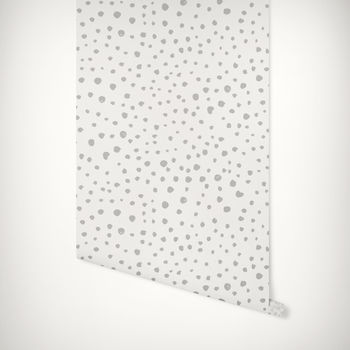 Black Or Grey Dalmatian Dots Self Adhesive Wallpaper, 5 of 5