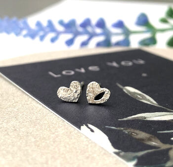 Sterling Silver Mini Mismatched Heart Earrings, 10 of 10