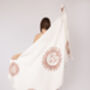 White With Teracotta Sun Organic Cotton Peshtemal Towel, thumbnail 3 of 5