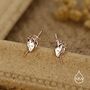 Sterling Silver Anatomical Heart Dagger Stud Earrings, thumbnail 3 of 12