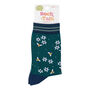 Winter Bees Floral Bamboo Ankle Socks Women's Green, thumbnail 2 of 3
