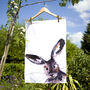 Inky Hare Tea Towel, thumbnail 1 of 7