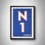 N1 Islington, Kings Cross London Postcode Print, thumbnail 8 of 9