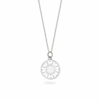 Supernova Token Charm Necklace Sterling Silver, 4 of 10