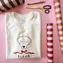 Personalised Christmas Dog And Bow Unisex Sweater Jumper, thumbnail 10 of 12