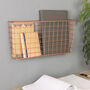 Industrial Copper Wire Wall Storage Basket, thumbnail 1 of 6
