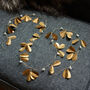 Mistletoe Garland With Antiqued Brass Leaves, thumbnail 1 of 5
