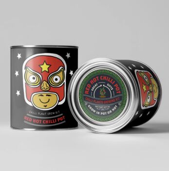Red Hot Chilli Pot. Grow Your Own Plant Kit, Gardening Gift, 2 of 3