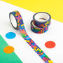 Colourful Retro Shapes Washi Tape, thumbnail 1 of 2