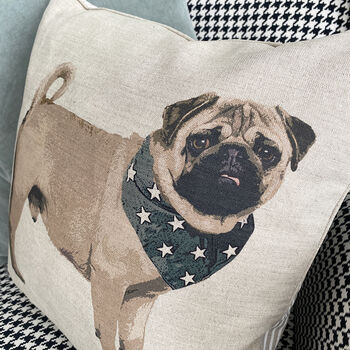 Pug Feature Cushion, 6 of 9