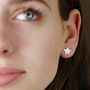 Hammered Sterling Silver Star Stud Earrings, thumbnail 1 of 7