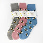 Cosy Bee Socks, Warm Socks, Walking Socks, thumbnail 1 of 7