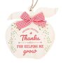 Thanks For Helping Me Grow Apple Hanging Decoration, thumbnail 2 of 2
