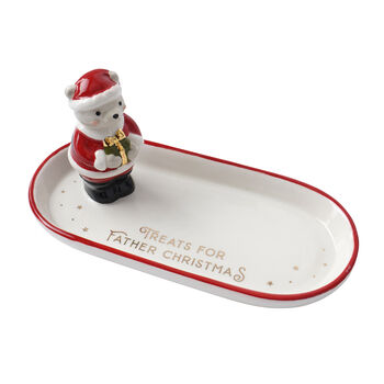 Little Bear Co. 'Treats For Father Christmas' Ceramic Dish, 2 of 5