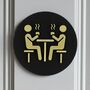 Dining Room/ Kitchen Door Sign In Matte Black Acrylic With Raised Design, thumbnail 2 of 4