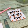 Bright Lightning Bolt Pink/Rust Personalised Coaster, thumbnail 2 of 4
