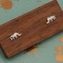 Rhino Stud Earrings In Sterling Silver, thumbnail 5 of 12