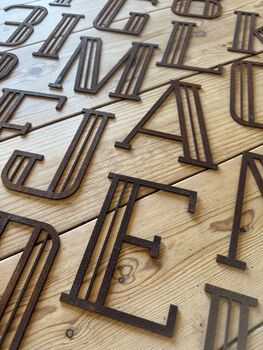 Personalised Decorations For The Home And Garden , Art Deco Metal Letters A Z, 12 of 12