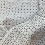 Otilly Hand Stitched Quilted Throw Ivory And Black, thumbnail 6 of 8