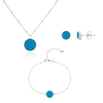 Barcelona December Birthstone Turquoise And Silver Set, 5 of 6