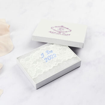 Personalised Simply 'I Do' Bridal Garter, 3 of 4
