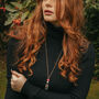 Red Mushroom And Raw Quartz Pendant Necklace, thumbnail 4 of 6