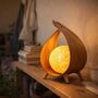 Coconut Leaf Table Lamp Handmade Boho Natural, thumbnail 4 of 11
