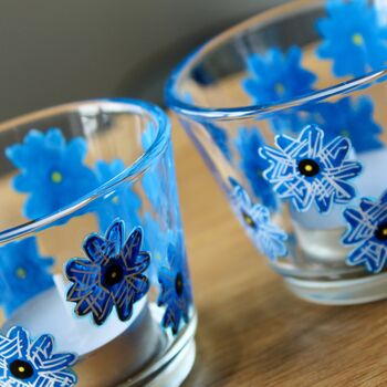 Blue Forget Me Not Tea Light Holders, 2 of 7