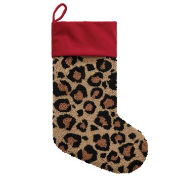 Personalised Leopard Print Intial Stocking, 2 of 2