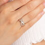 Recycled Sterling Silver Crossover Band Ring, thumbnail 1 of 6
