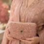 Rome Blush Rose Velvet Embroidered Clutch With Gift Box, thumbnail 1 of 8