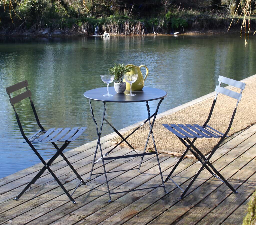 Small Bistro Set In Carbon, 1 of 3