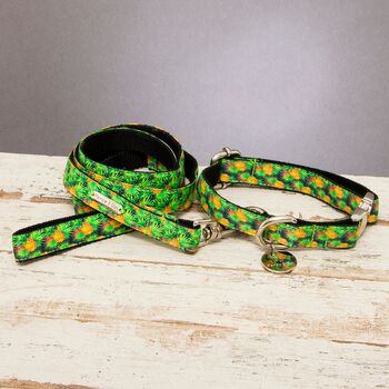 The Alderley Green Botanical Collar And Lead Set, 5 of 5