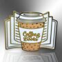 Coffee And Books Hard Enamel Pin Badge, Gifts For Book Lovers, thumbnail 3 of 8