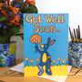 Get Well Soon Rabbit Themed Greetings Card, thumbnail 1 of 3