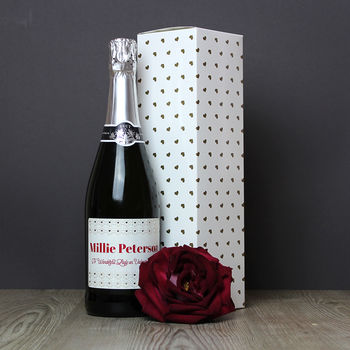 Personalised Valentine Sparkling Wine Gift, 4 of 4