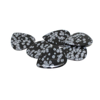 Snowflake Obsidian Guitar Pick In A Gift Box, 6 of 7
