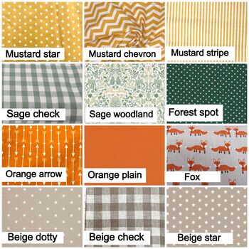 Handmade Woodland Fabric Name Letters For Baby’s Nursery, 3 of 11