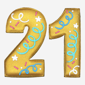 Hand Iced 21st Birthday Biscuit, 3 of 3