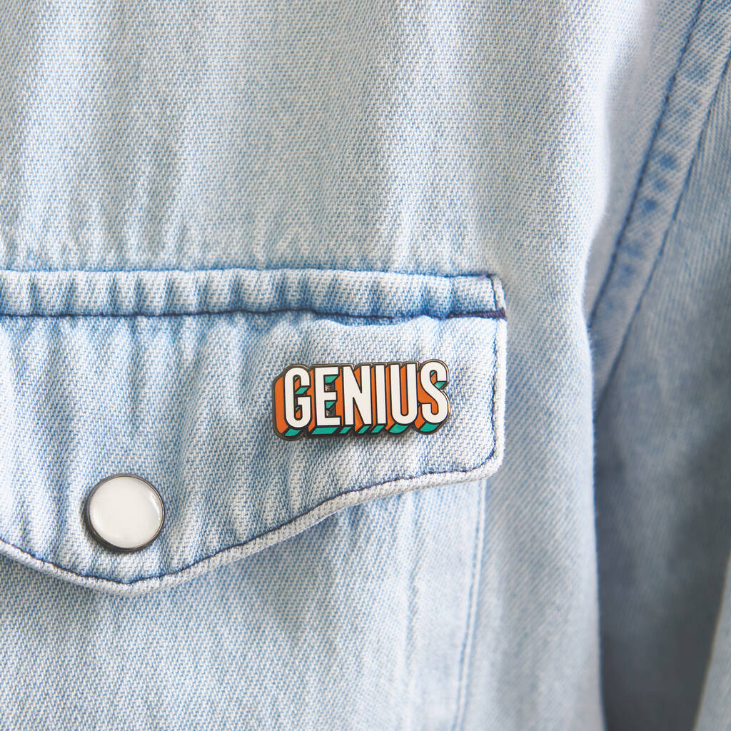 Genius Enamel Pin Badge Gift, 1 of 5