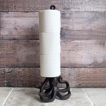 Ozzy Octopus Cast Iron Loo Roll Holder, 2 of 6