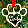 Personalised Heart Shaped Pet Christmas Tree Decoration, thumbnail 1 of 5