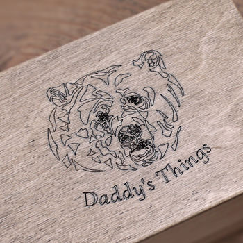 Daddy's Personalised Wooden Cufflink And Watch Box, 2 of 4